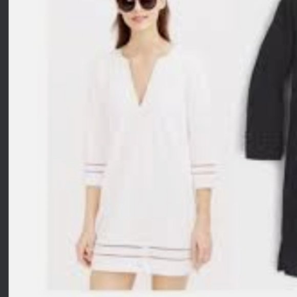 J Crew White Embroidered Tunic Dress NWOT - Picture 1 of 7